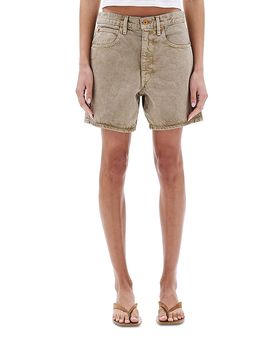 Slvrlake Slvrlake Walker High Rise Jean Shorts in Driftwood