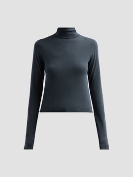 SLVRLAKE SLVRLAKE Women's Stretch Cotton Turtleneck