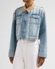 SLVRLAKE Women's Conner Denim Crop Worker Jacket - 4
