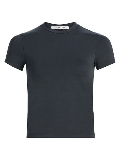 SLVRLAKE Women's Fitted Stretch-Cotton Crop T-Shirt
