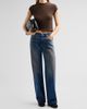 SLVRLAKE Women's Mica Distressed Wash Wide-Leg Jeans - 2