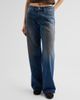SLVRLAKE Women's Mica Distressed Wash Wide-Leg Jeans - 4