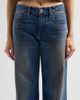 SLVRLAKE Women's Mica Distressed Wash Wide-Leg Jeans - 5