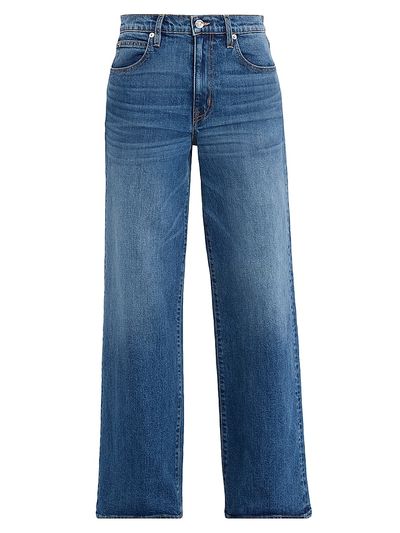 SLVRLAKE Women's Selena Mid-Rise Stretch Wide-Leg Jeans