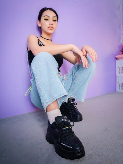 SMA SHOES Monica Sneakers Black Chain