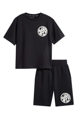 smALLSAINTS by ALLSAINTS smALLSAINTS by ALLSAINTS Kids' Distortion Graphic T-Shirt & Shorts Set