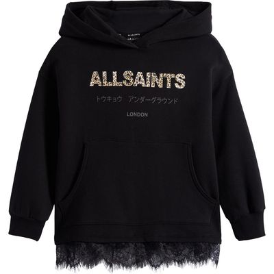 smALLSAINTS by ALLSAINTS smALLSAINTS by ALLSAINTS Kids' Lace Trim Split Back Cotton Blend Hoodie