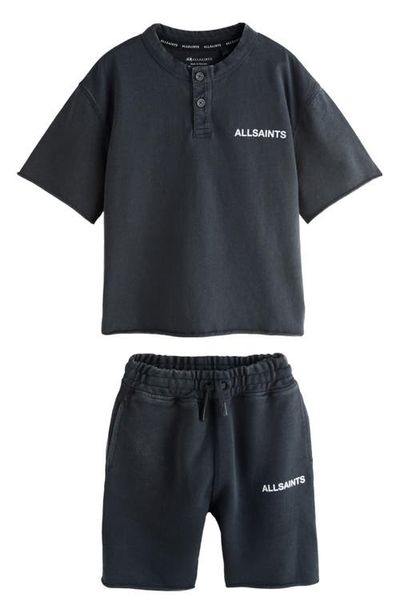 smALLSAINTS smALLSAINTS Kids' Washed Henley Tee & Shorts Set