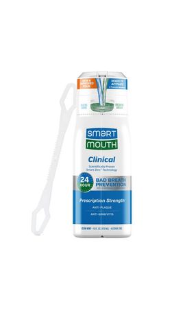 SmartMouth SmartMouth Clinical Zinc Activated Mouthwash with Tongue Cleaner Clean Mint 16 fl oz 