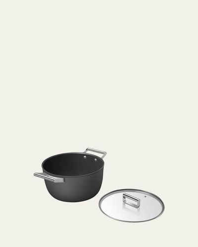 Smeg 10" Nonstick Casserole Pan, Black