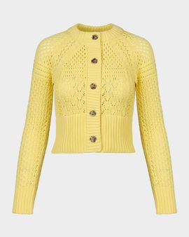 Smythe Crochet Crewneck Cardigan
