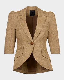 Smythe Cropped Pouf-Sleeve Blazer