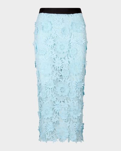 Smythe Floral Applique Pencil Skirt