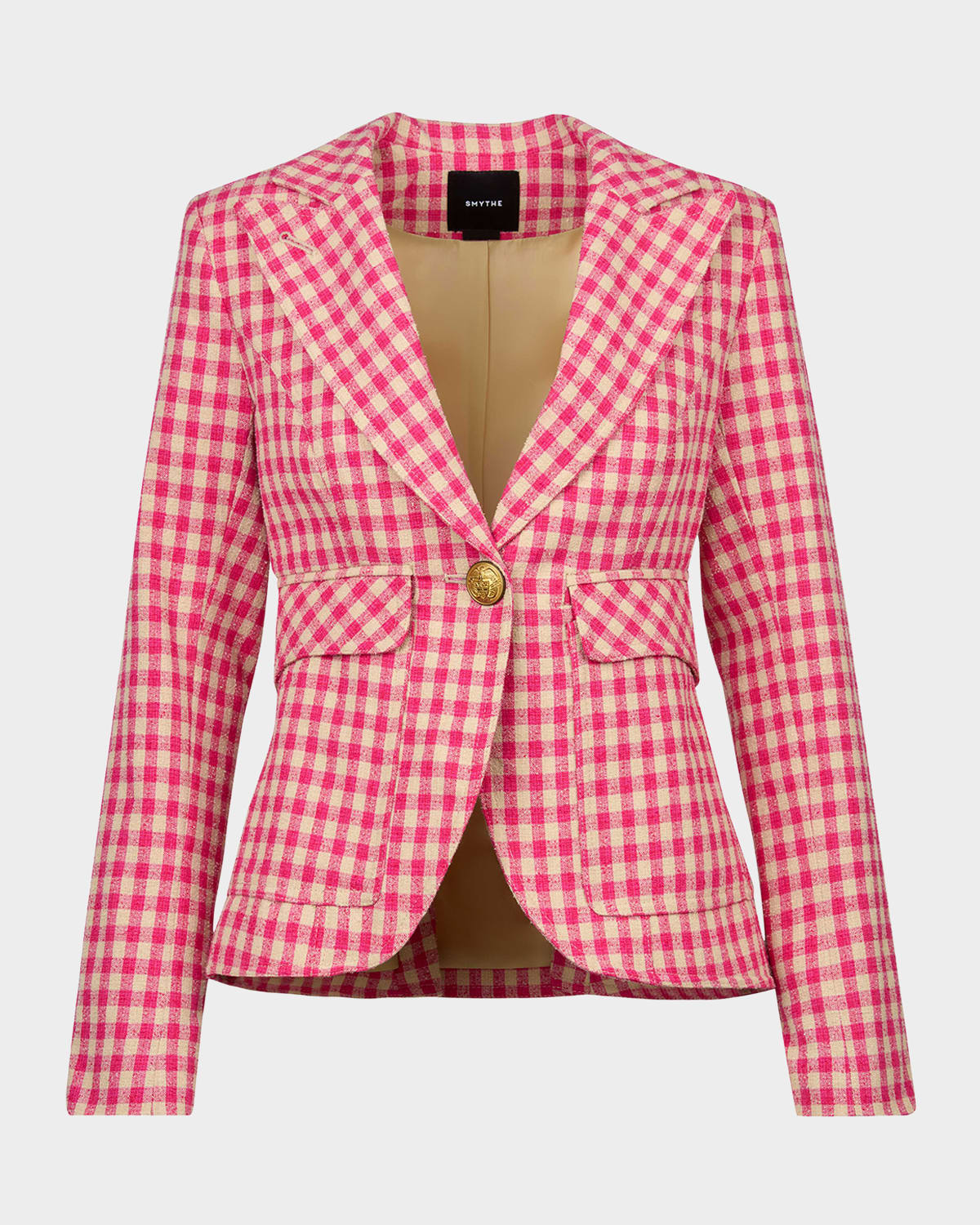 Smythe Gingham Tailored Patch Pocket Blazer