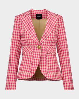 Smythe Gingham Tailored Patch Pocket Blazer
