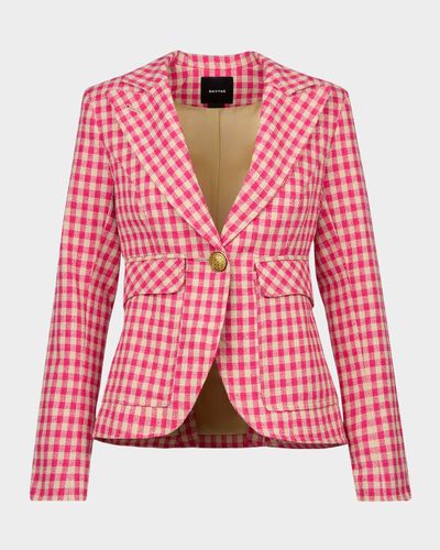 Smythe Gingham Tailored Patch Pocket Blazer