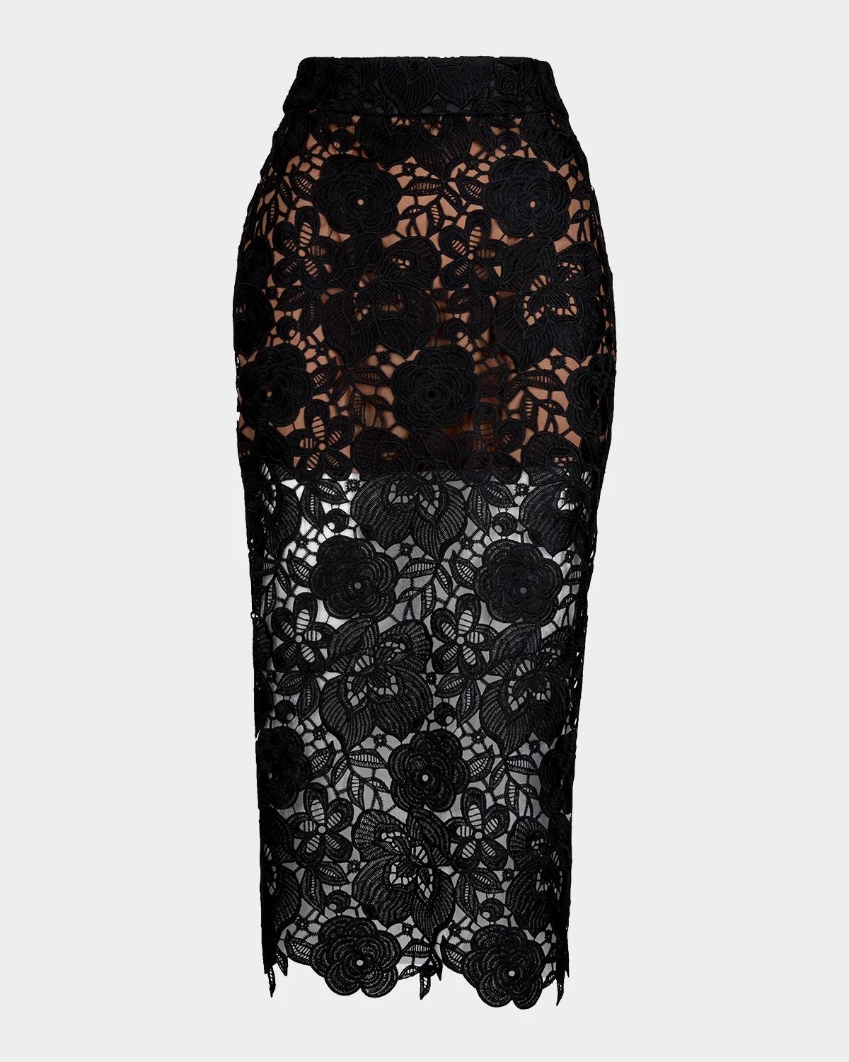 Smythe Guipure Lace Pencil Skirt