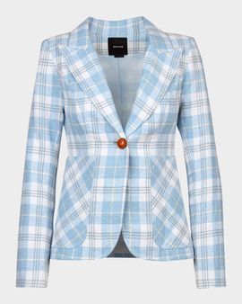 Smythe Plaid Single-Breasted Blazer