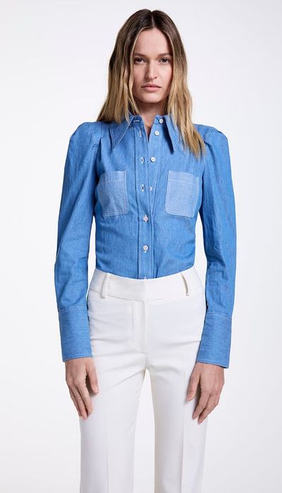 Smythe Smythe Box Pleat Pocket Denim Shirt 
