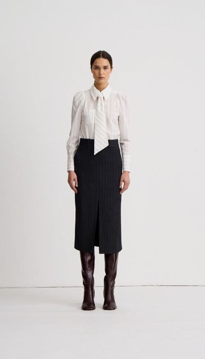 Smythe Smythe Front Slit Trouser Skirt