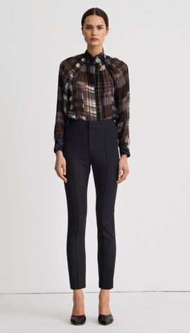 Smythe Smythe High Rise Pintuck Cig Pant