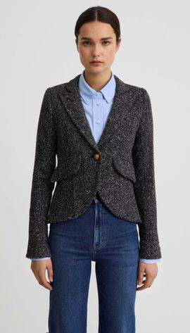 Smythe Smythe One Button Blazer With Rectangle Elbow Patch