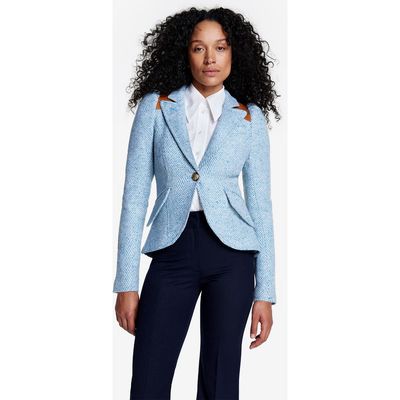 Smythe Smythe Rifle-Patch Pouf Sleeve One Button Blazer