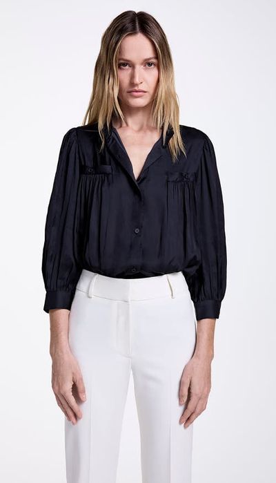 Smythe Smythe Shirred Pocket Blouse