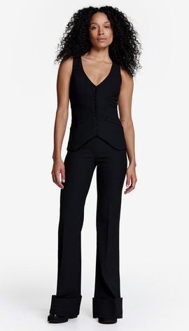 Smythe Smythe Wide Leg Cuffed Trouser