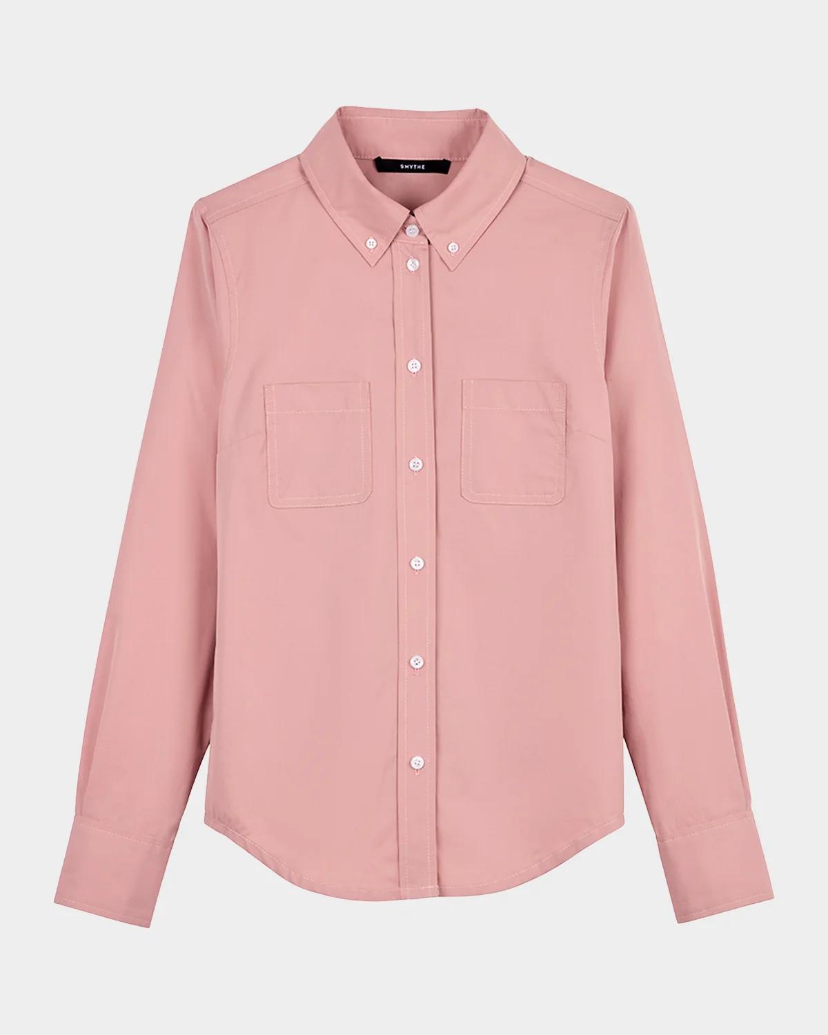 Smythe Stretch Cotton Poplin Button-Down Shirt