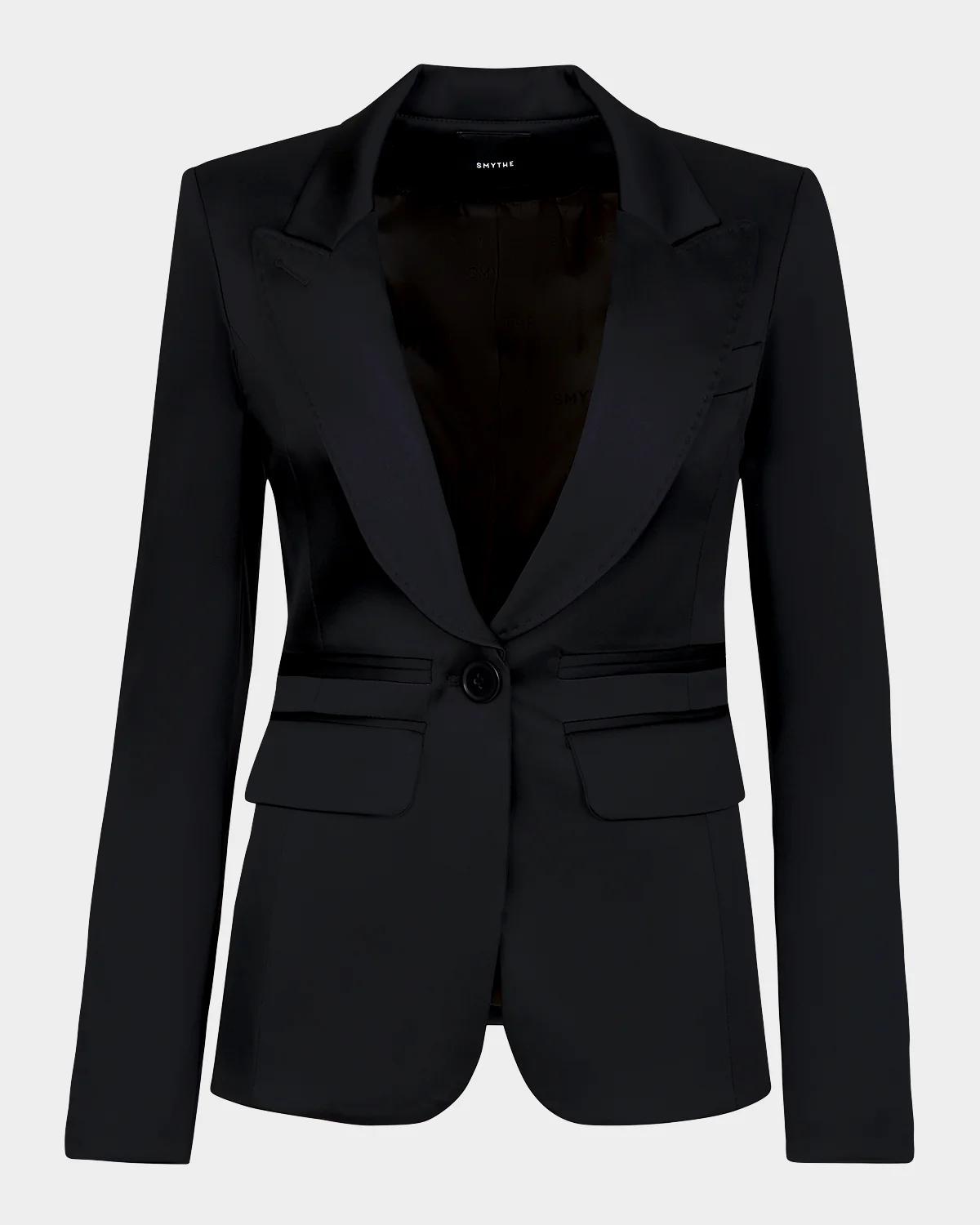 Smythe Tuxedo Peak-Lapel Stretch Blazer