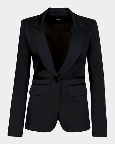 Smythe Tuxedo Peak-Lapel Stretch Blazer
