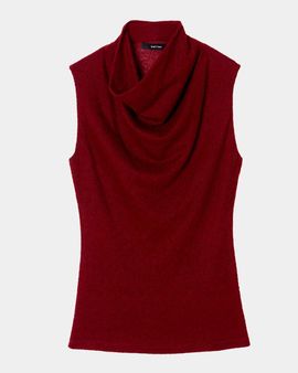 Smythe Wool-Blend Bouclé Cowlneck Top