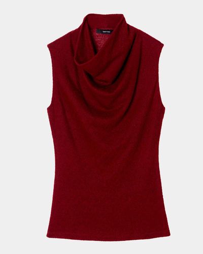 Smythe Wool-Blend Bouclé Cowlneck Top