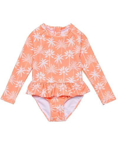 Snapper Rock Snapper Rock Girls' Cali Palms Recycled Skirt Surf Suit