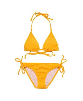 Snapper Rock Snapper Rock Girls' Check Me Out Marigold Triangle Bikini