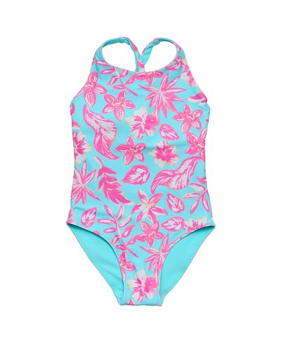 Snapper Rock Snapper Rock Girls' Tropical Glow X Back Swimsuit