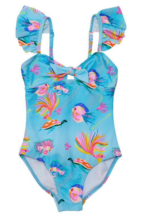 Snapper Rock Snapper Rock Kids' Kaleido Fish Print One-Piece Swimsuit