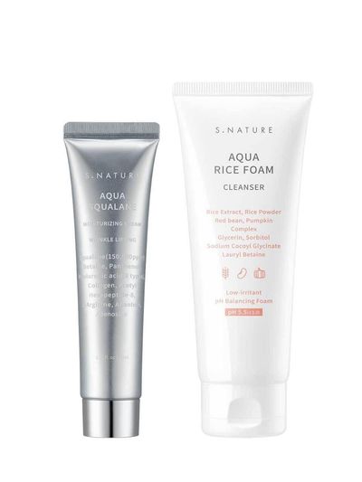 S.NATURE Aqua Cleansing Moisturizing Set (Cleansing Foam 160ml + Moisturizing Cream 60ml)