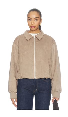 SNDYS SNDYS Asaka Faux Suede Bomber Jacket