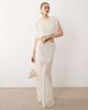 SNDYS SNDYS chiffon contrast sheer tie side maxi skirt in off white - part of a set - 1