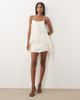 SNDYS SNDYS chiffon ruffle drape cross back cami top in cream - part of a set-White - 2