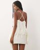 SNDYS SNDYS chiffon ruffle drape cross back cami top in cream - part of a set-White - 4
