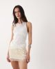 SNDYS SNDYS disc sequin mini skirt in cream-Neutral - 1