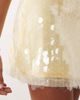 SNDYS SNDYS disc sequin mini skirt in yellow - 4