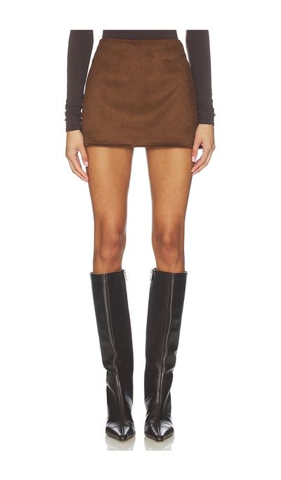 SNDYS SNDYS Jacqui Faux Suede Mini Skirt