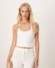 SNDYS SNDYS metal hardware detail twist halterneck top in white - 1