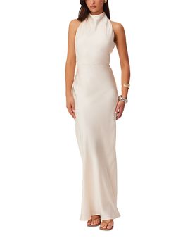 white christmas dresses Shona Maxi Dress - Sleeveless Crochet - Mocha main image 1