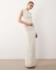 SNDYS SNDYS ring detail asymmetric waist maxi skirt in cream - part of a set-Neutral - 1