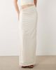 SNDYS SNDYS ring detail asymmetric waist maxi skirt in cream - part of a set-Neutral - 2